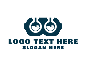 Badge - Potion Bottle VR Lab Gaming logo design