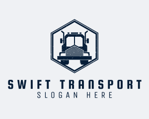 Hexagon Transport Truck logo design