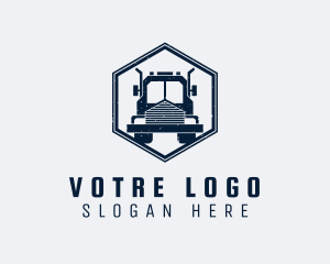 Transportation - Hexagon Transport Truck logo design