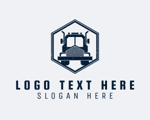 Transportation - Hexagon Transport Truck logo design