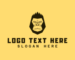 Black And Yellow - Cool Gorilla Ape logo design