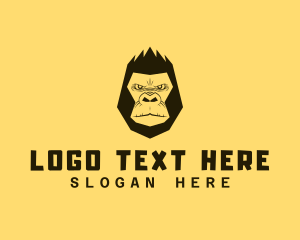 Strong - Cool Gorilla Ape logo design