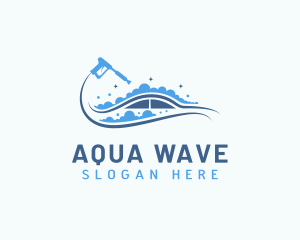 Car Cleaning Wave logo design