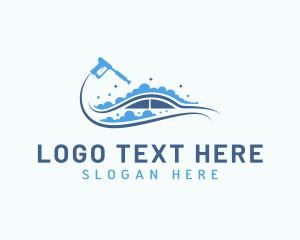 Car - Car Cleaning Wave logo design