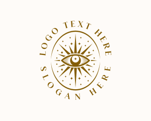 Card Reading - Mystic Eye Crescent logo design