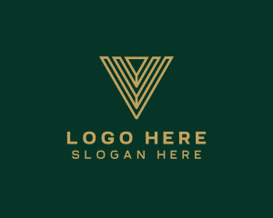 Media - Company Business Letter V logo design