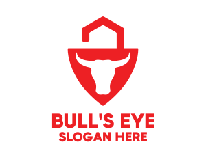 Bull - Red Bull Padlock logo design