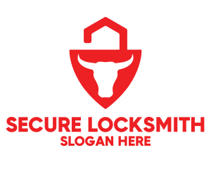 Locksmith - Red Bull Padlock logo design