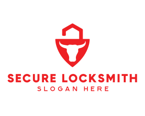 Locksmith - Red Bull Padlock logo design