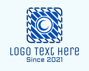 Photo Booth - Geometric Camera Icon logo design