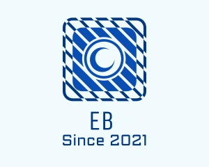 Blue - Geometric Camera Icon logo design