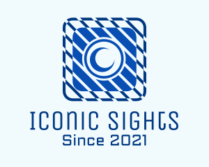 Geometric Camera Icon logo design