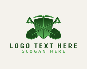 Agriculture - Shovel Pickaxe Mining logo design