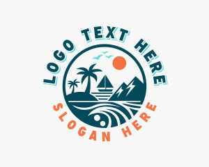 Island - Island Beach Resort logo design