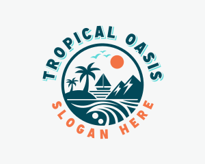 Island Beach Resort logo design