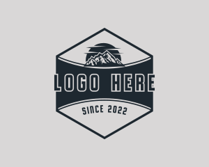 Trails - Mountain Trek Adventure logo design