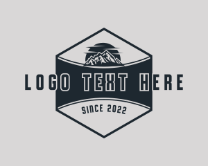 Camp - Mountain Trek Adventure logo design