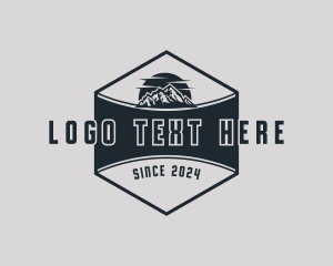 Camper - Mountain Trek Adventure logo design