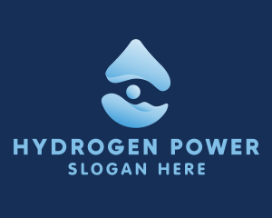 Hydrogen - Cleaning Fluid Droplet logo design