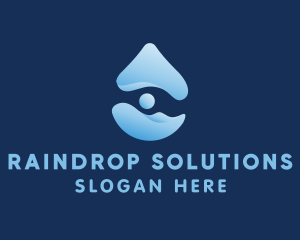 Raindrop - Cleaning Fluid Droplet logo design