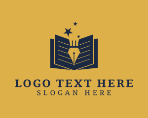 Learning Center - Educational Writer Book logo design