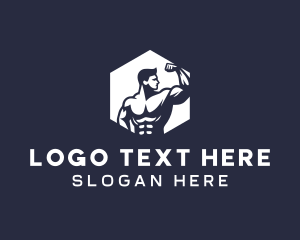 Trainer - Crossfit Weightlifting Trainer logo design