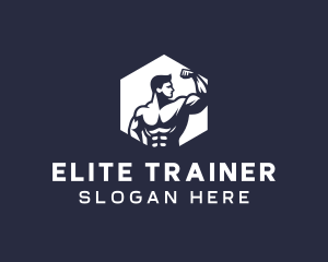 Trainer - Crossfit Weightlifting Trainer logo design