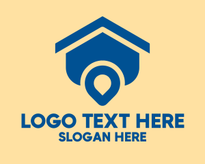 Airport Taxi - House Location Pin logo design