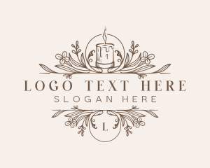 Souvenir - Handmade Candle Floral logo design