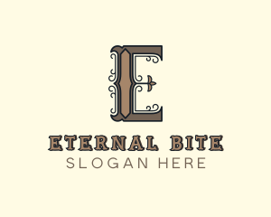 Antique Boutique Hotel Letter E logo design