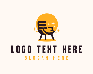 Upholstery - Bright Shiny Armchair logo design
