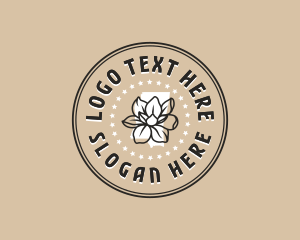 Map - Magnolia Mississippi Flower logo design