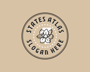 Magnolia Mississippi Flower logo design