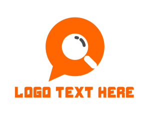 Communication - Chat Magnifying Glass logo design