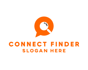 Finder - Chat Magnifying Glass logo design