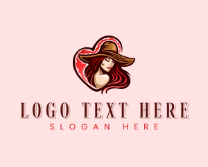 Heart Woman Fashion logo design
