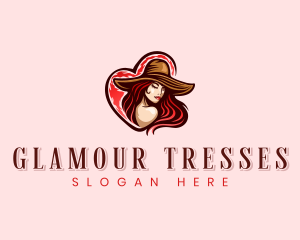 Heart Woman Fashion logo design