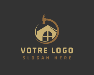 Repair - Home Improvement Hammer logo design