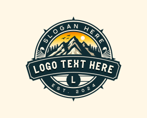 Outdoor Compass Mountain Logo