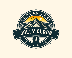 Outdoor Compass Mountain logo design