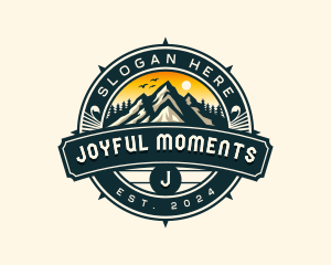 Outdoor Compass Mountain logo design