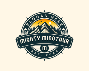 Outdoor Compass Mountain logo design