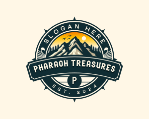 Outdoor Compass Mountain logo design