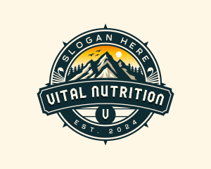 Outdoor Compass Mountain logo design