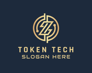 Token - Digital Coin Letter Z logo design