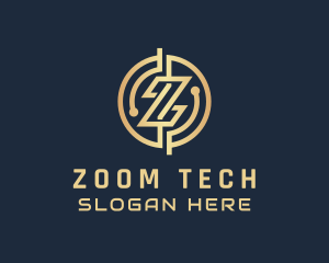 Digital Coin Letter Z logo design