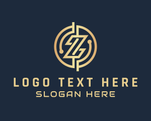 Coin - Digital Coin Letter Z logo design
