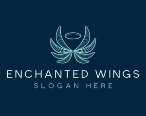 Spiritual Angel Wings logo design