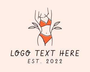 Beach Wear - Woman Summer Swimsuit logo design