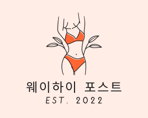 Woman Summer Swimsuit logo design